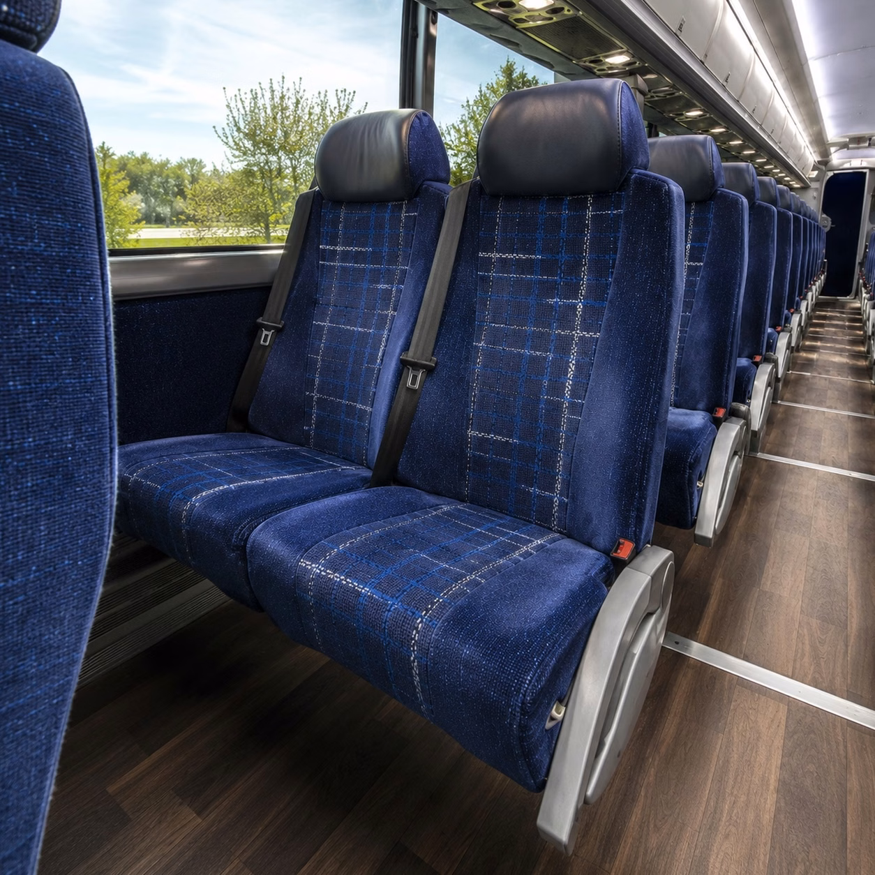 lake charles charter bus rental interior